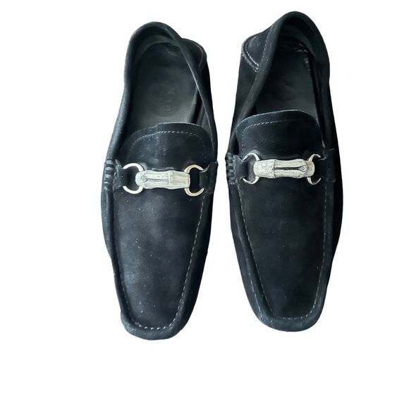 Gucci  $690.00 Men’s Suede Bamboo Loafers Sz 9 G/ Made In ITALY - Picture 1 of 12